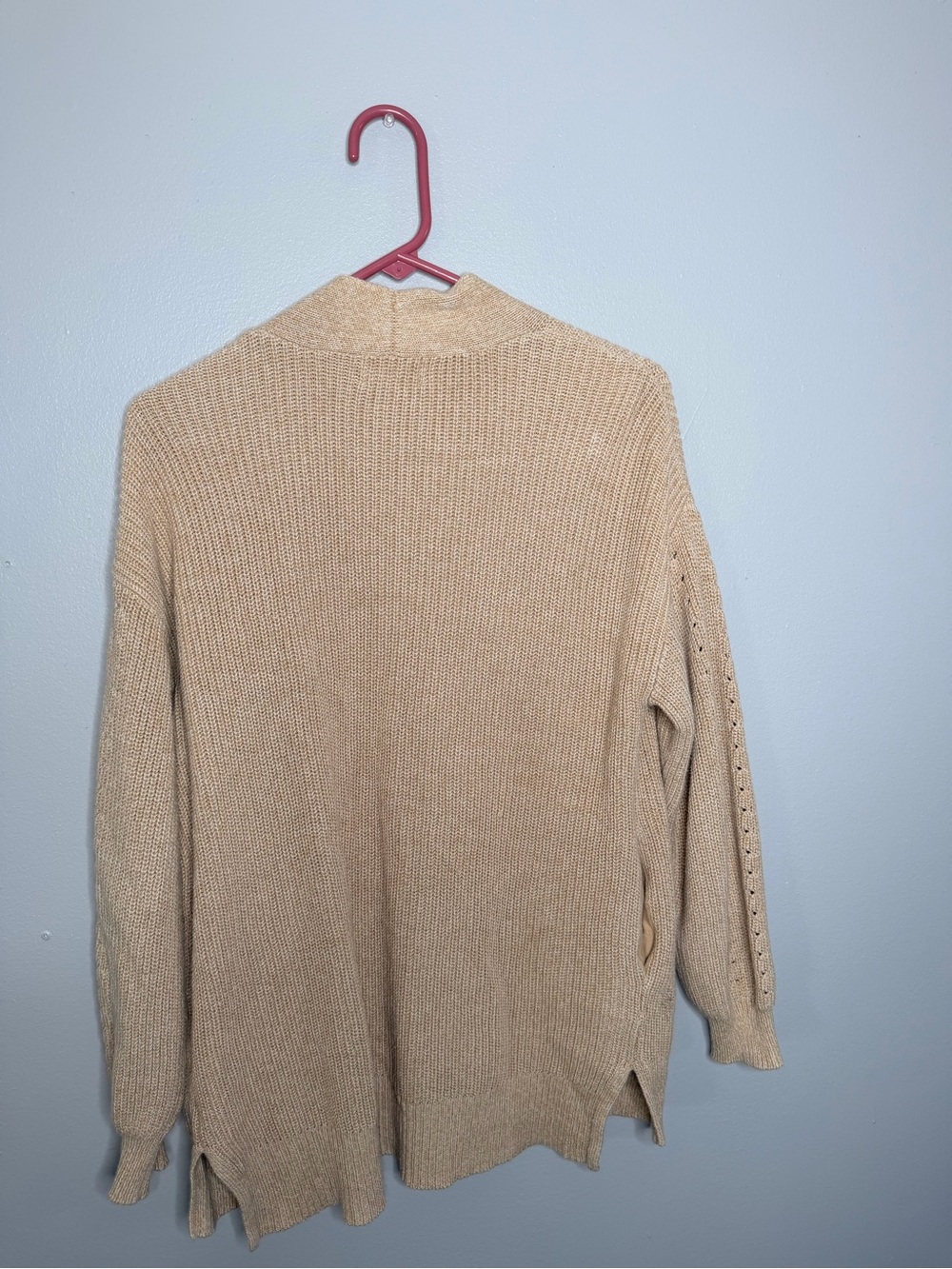 Universal Thread Beige Open-Front Knit Cardigan - Picture 2 of 3